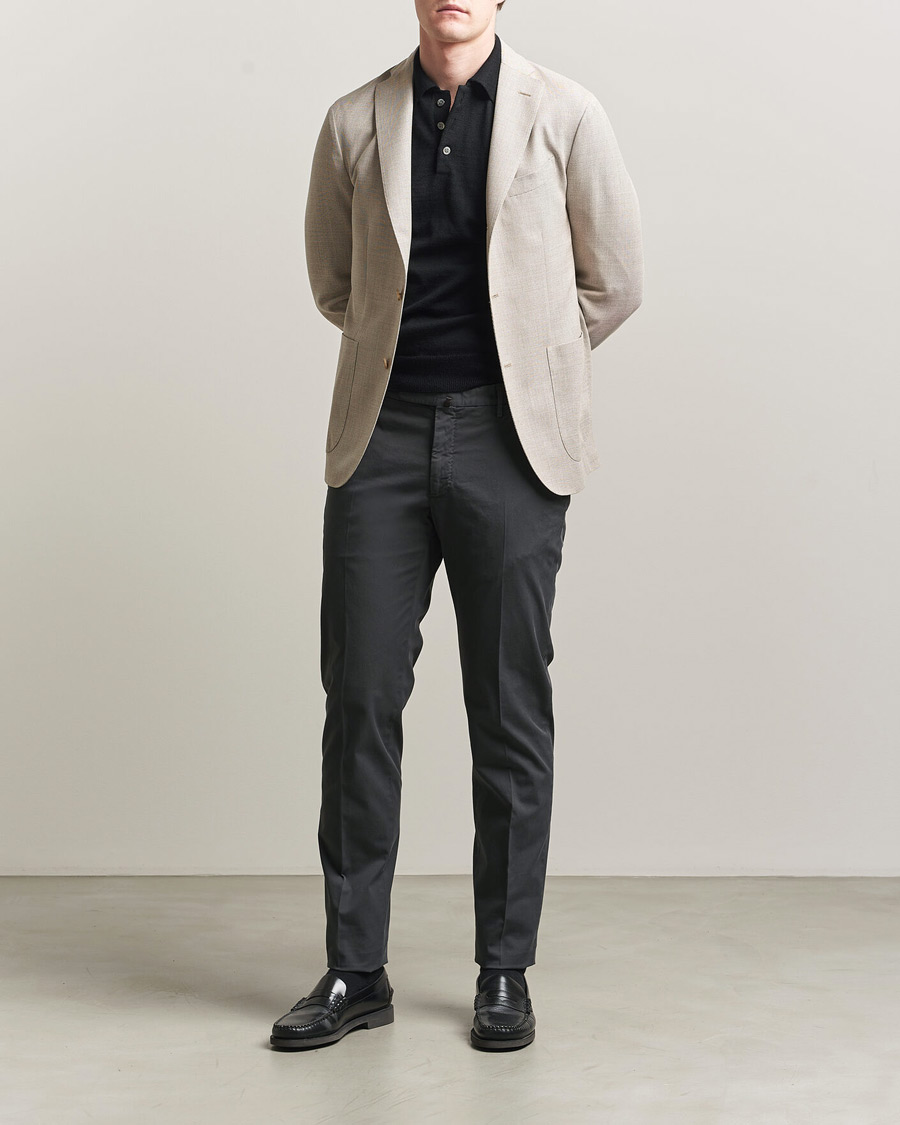 Uomini | Blazers | Boglioli | K Jacket Wool Hopsack Blazer Light Beige