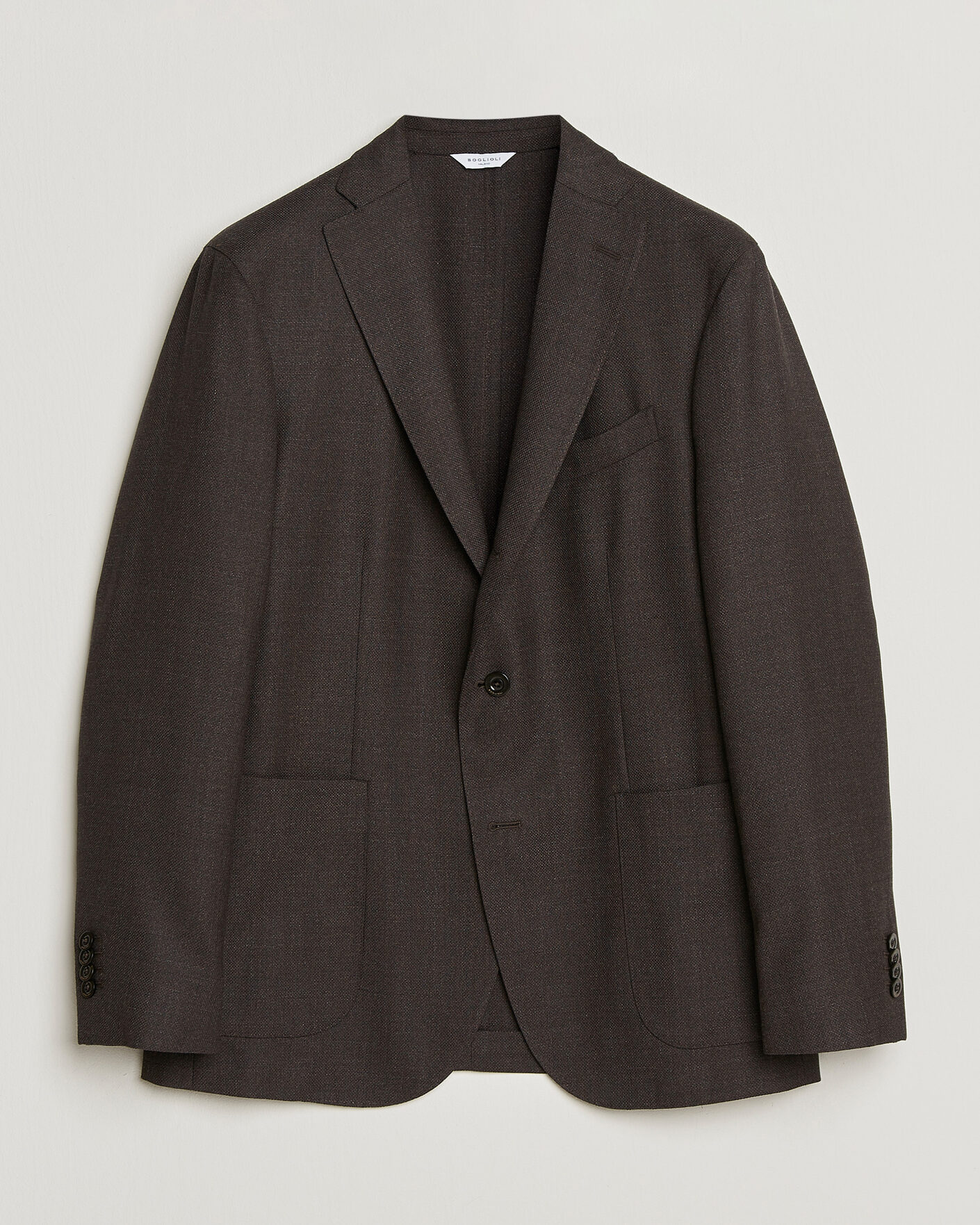 Uomini | Blazers | Boglioli | K Jacket Wool Hopsack Blazer Dark Brown