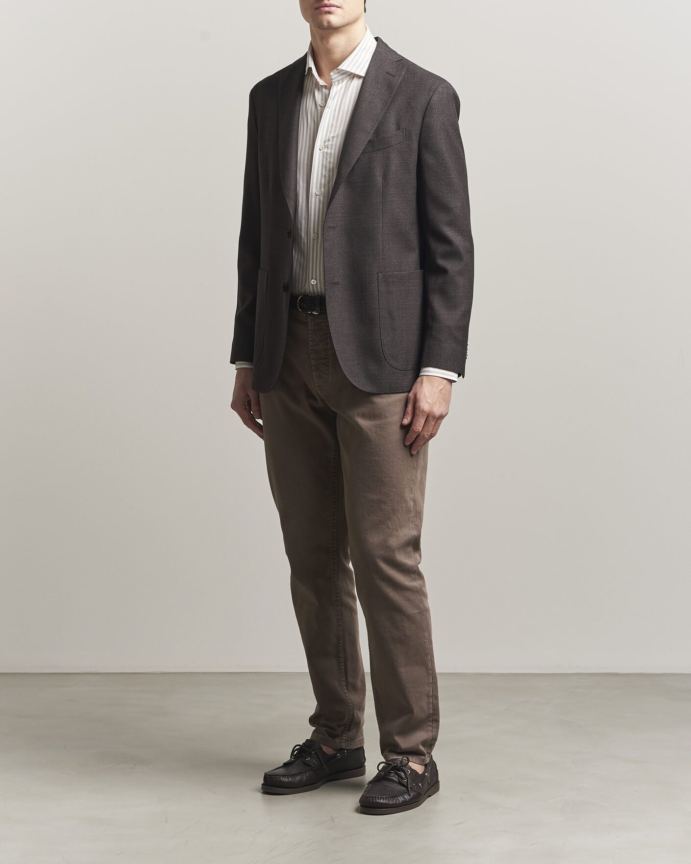 Uomini | Blazers | Boglioli | K Jacket Wool Hopsack Blazer Dark Brown