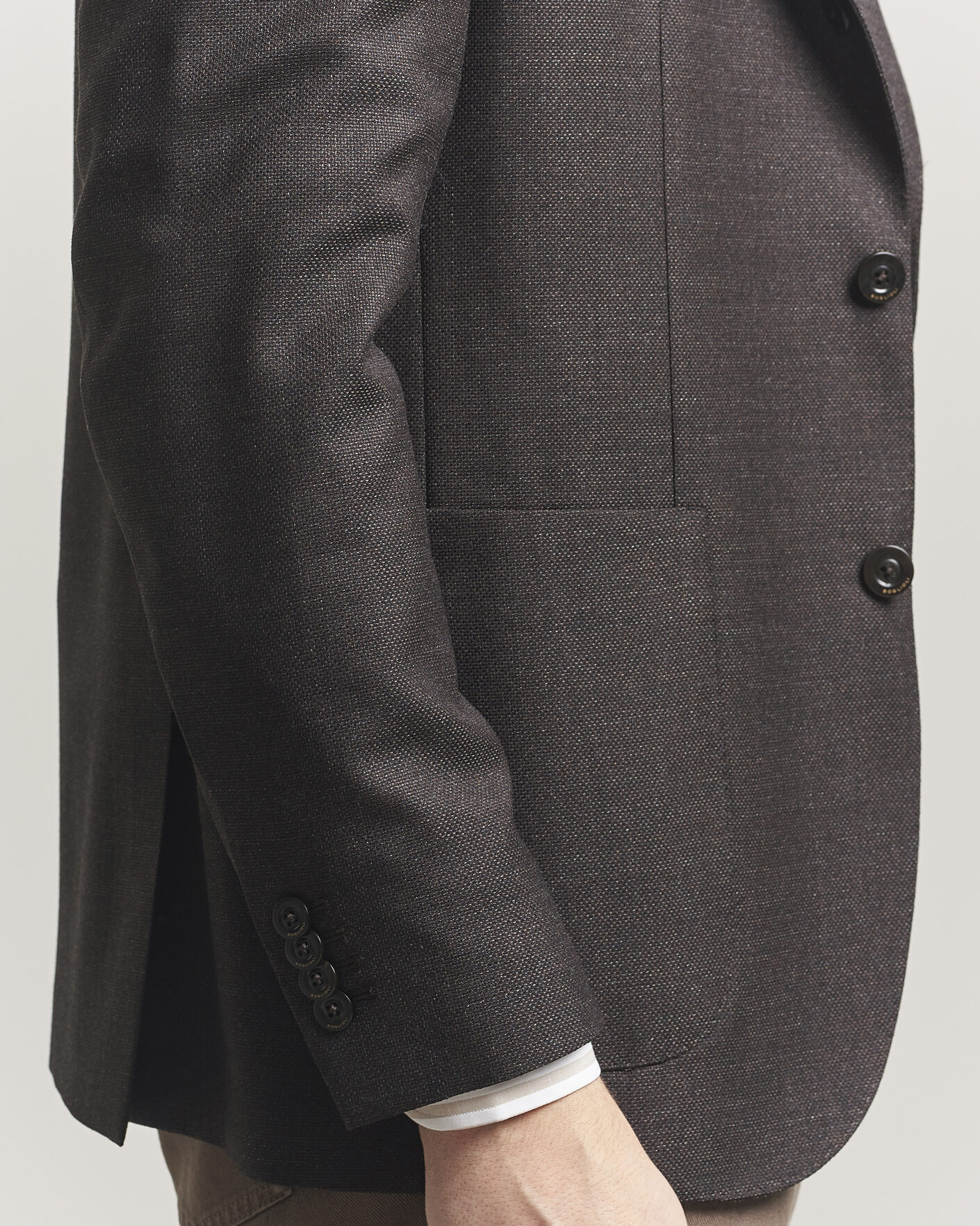 Uomini | Blazers | Boglioli | K Jacket Wool Hopsack Blazer Dark Brown