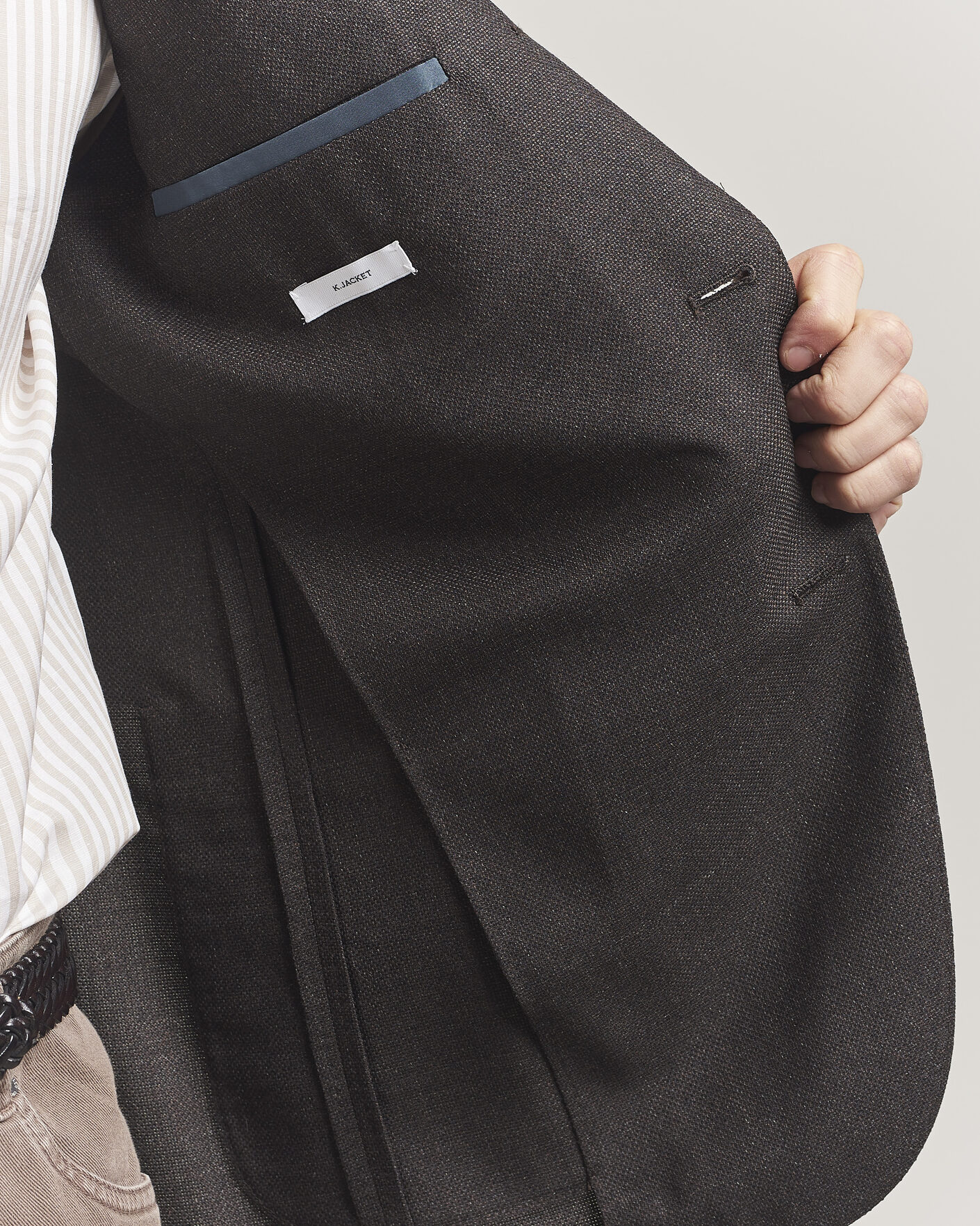 Uomini | Blazers | Boglioli | K Jacket Wool Hopsack Blazer Dark Brown