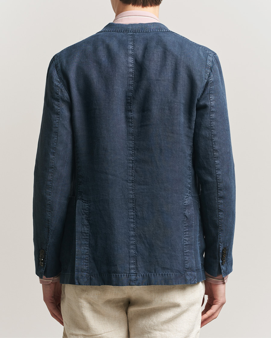 Uomini | Blazers | Boglioli | K Jacket Linen Blazer Navy