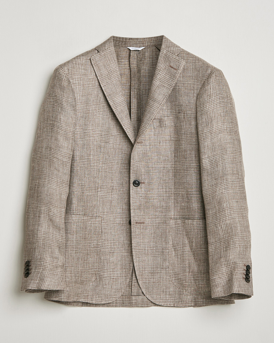 Uomini | Blazers | Boglioli | K Jacket Prince Of Wales Blazer Taupe