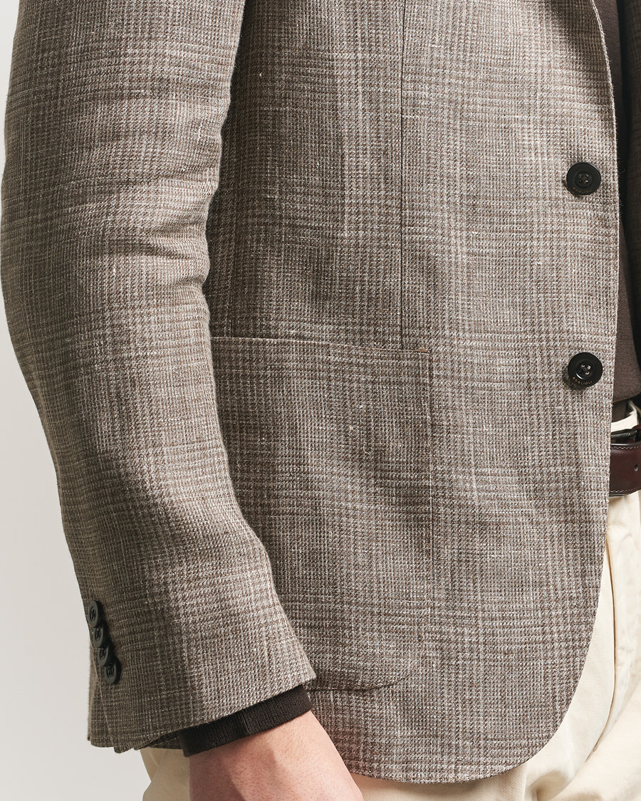 Uomini | Blazers | Boglioli | K Jacket Prince Of Wales Blazer Taupe