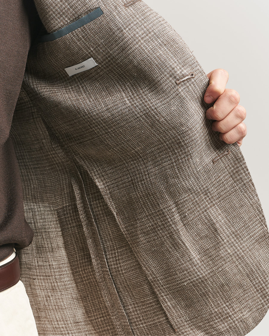 Uomini | Blazers | Boglioli | K Jacket Prince Of Wales Blazer Taupe