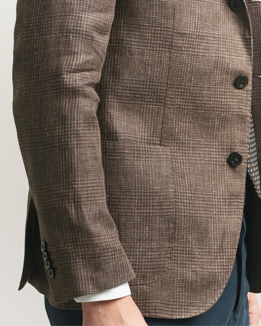 Uomini | Blazers | Boglioli | K Jacket Prince Of Wales Blazer Dark Brown
