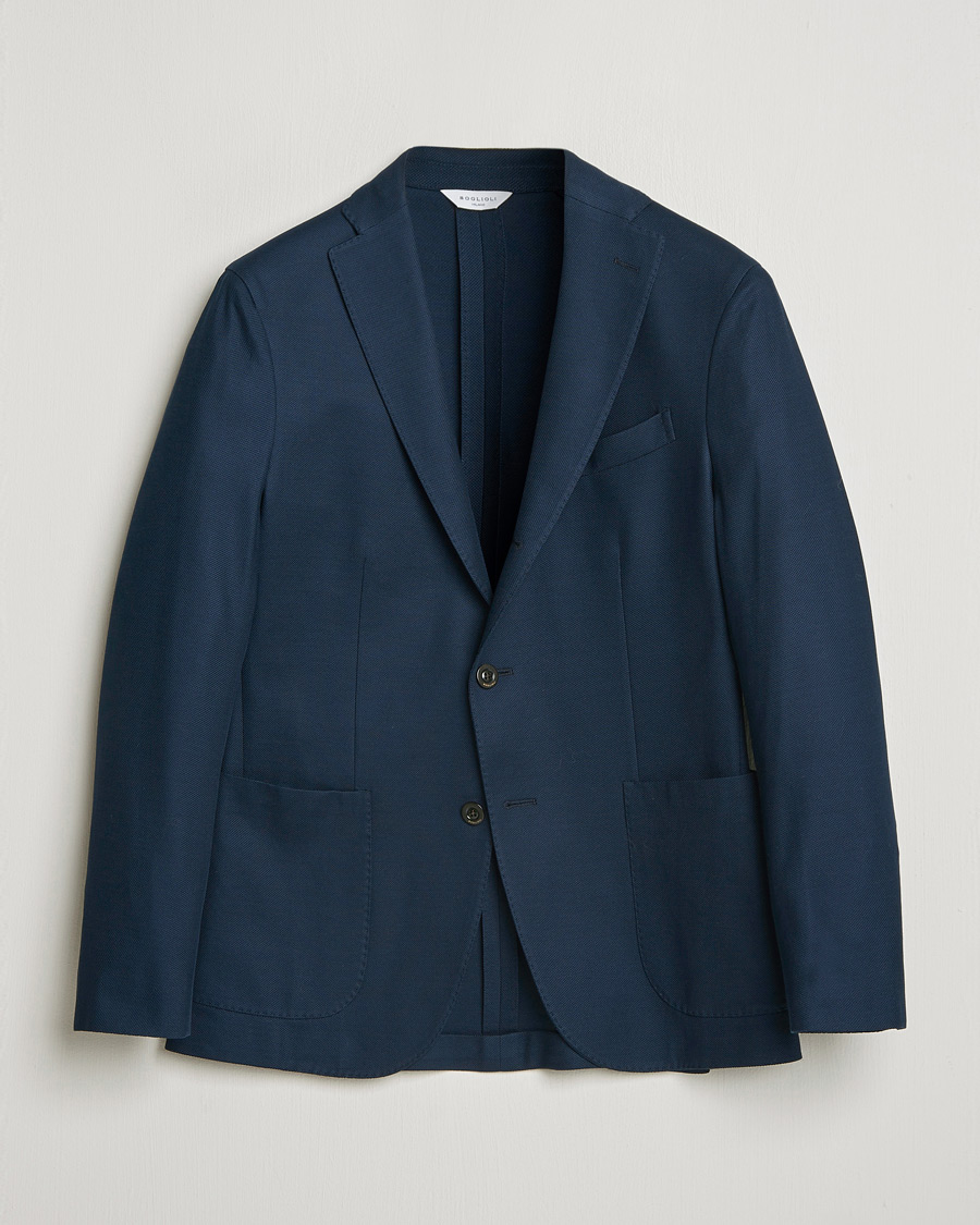 Uomini | Blazers | Boglioli | K Jacket Jersey Blazer Navy