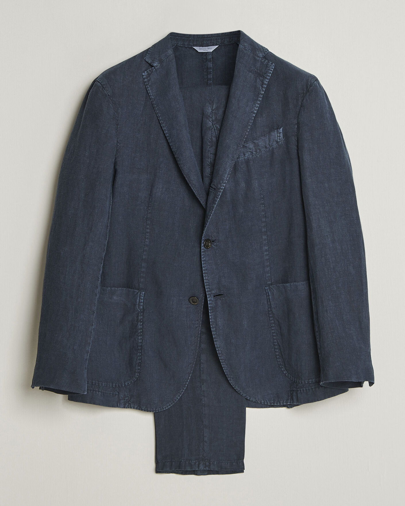 Uomini | Abiti | Boglioli | K Jacket Linen Suit Navy