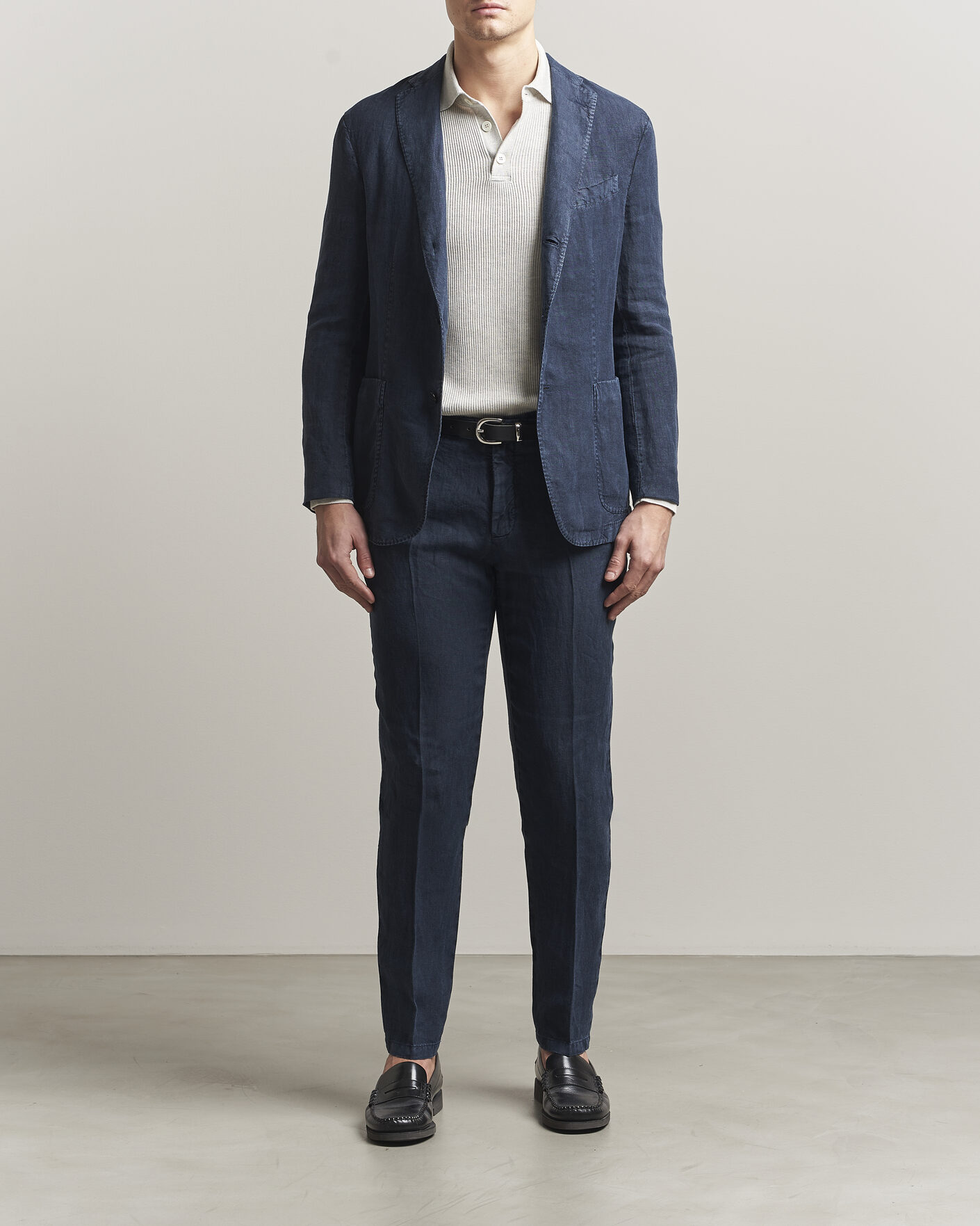 Uomini | Abiti | Boglioli | K Jacket Linen Suit Navy