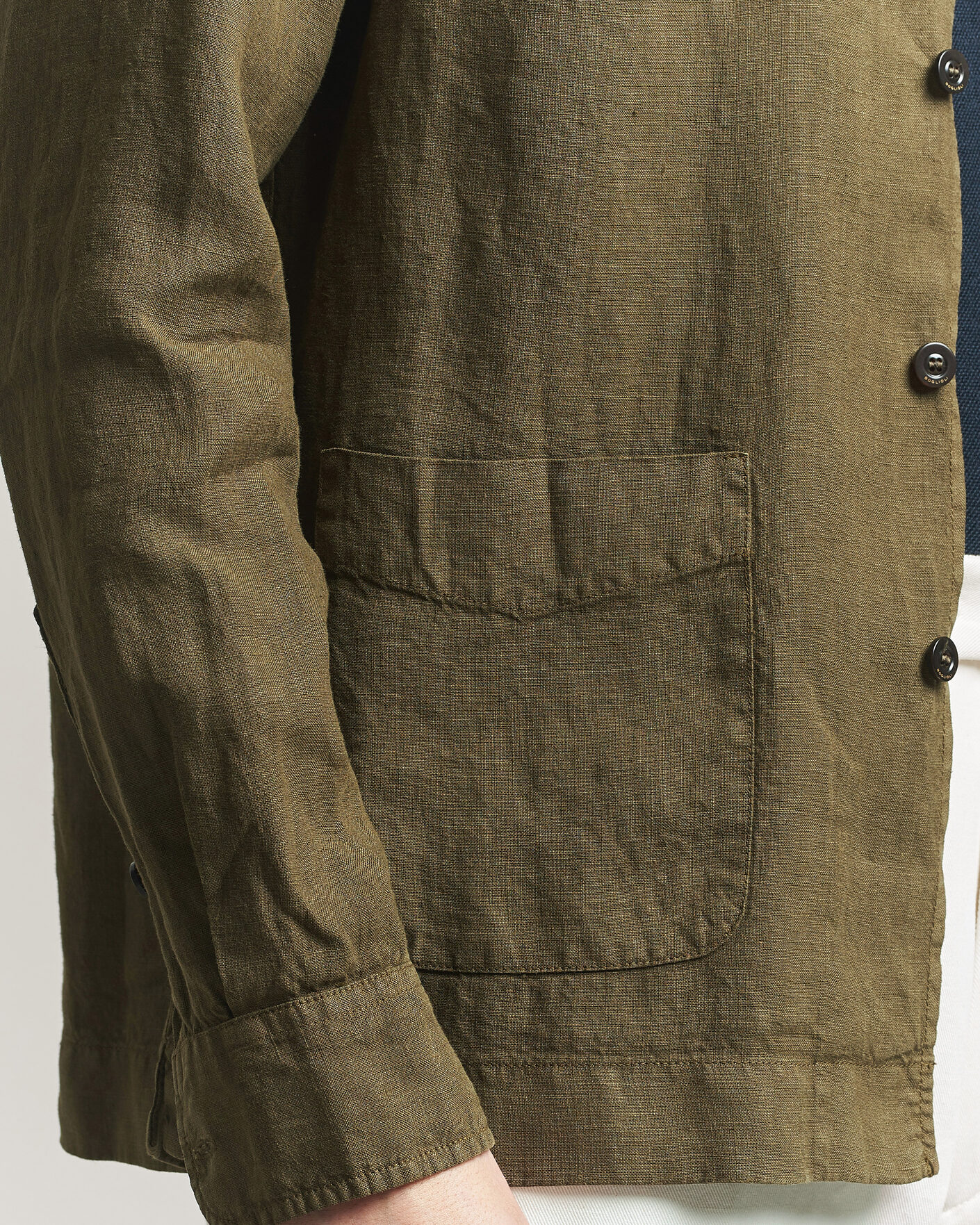Uomini | Giacche | Boglioli | Linen Painter Jacket Military