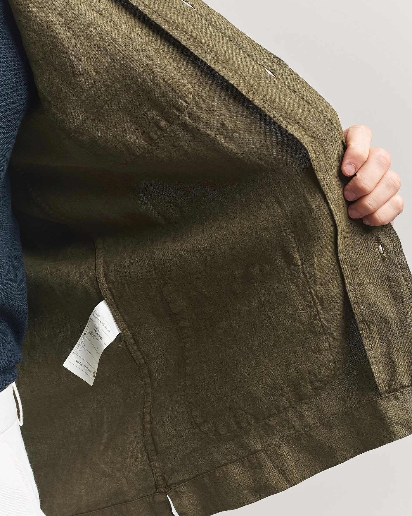 Uomini | Giacche | Boglioli | Linen Painter Jacket Military