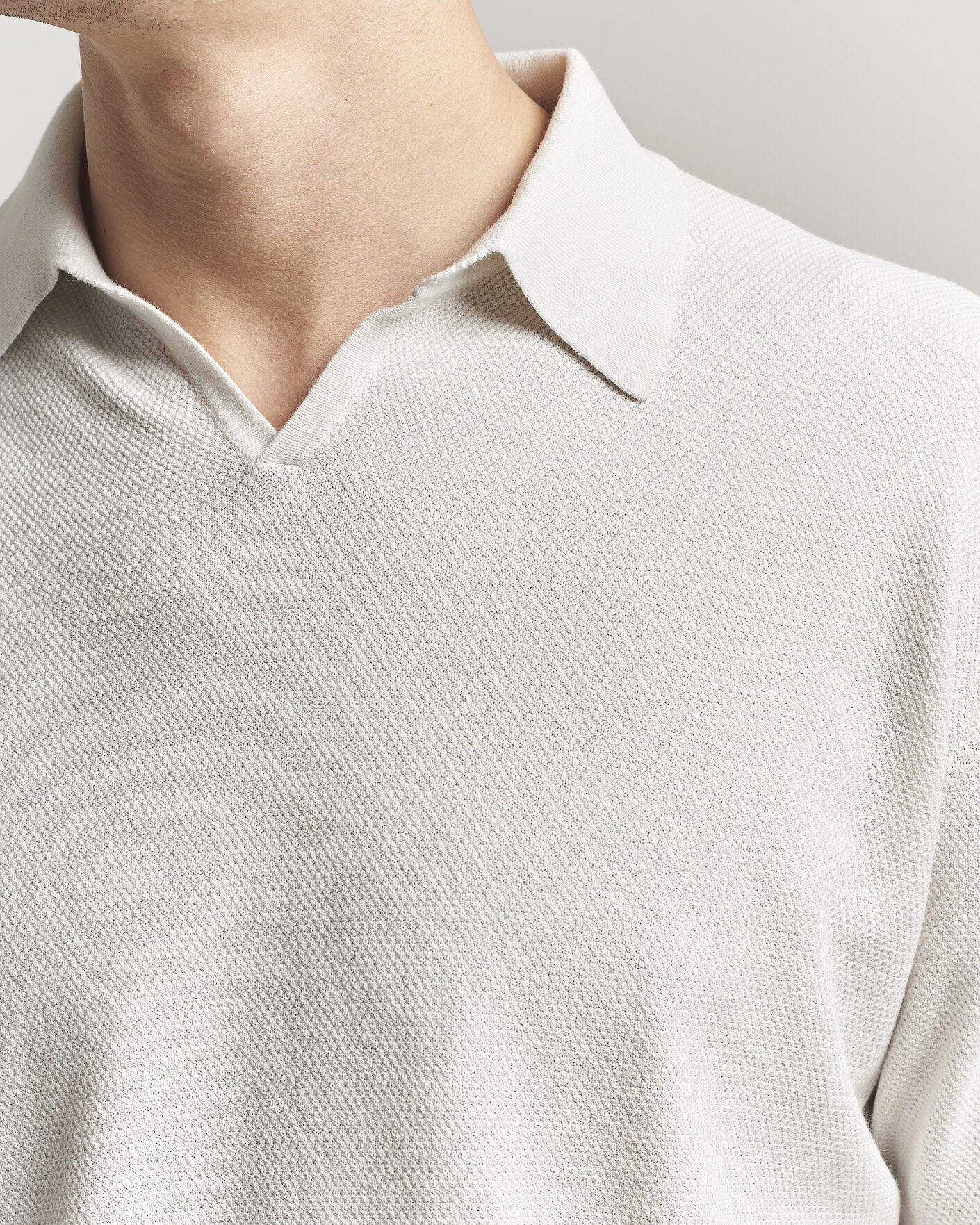 Uomini | Polo | Boglioli | Short Sleeve Polo Piquet Off White