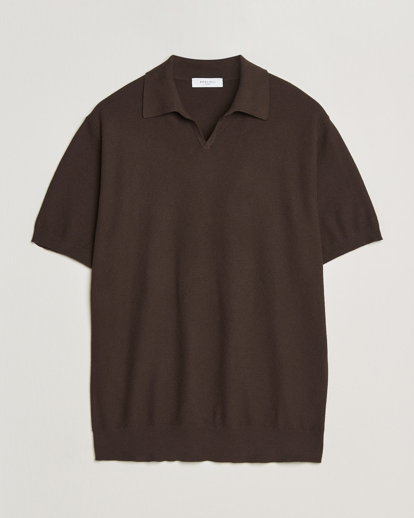Uomini | Polo | Boglioli | Short Sleeve Polo Piquet Brown