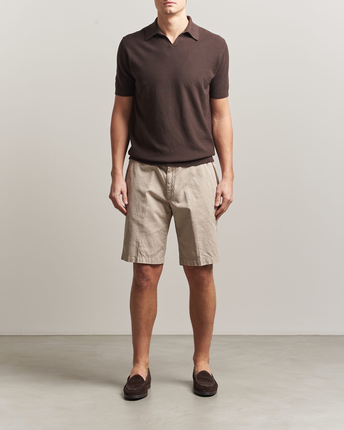 Uomini | Polo | Boglioli | Short Sleeve Polo Piquet Brown