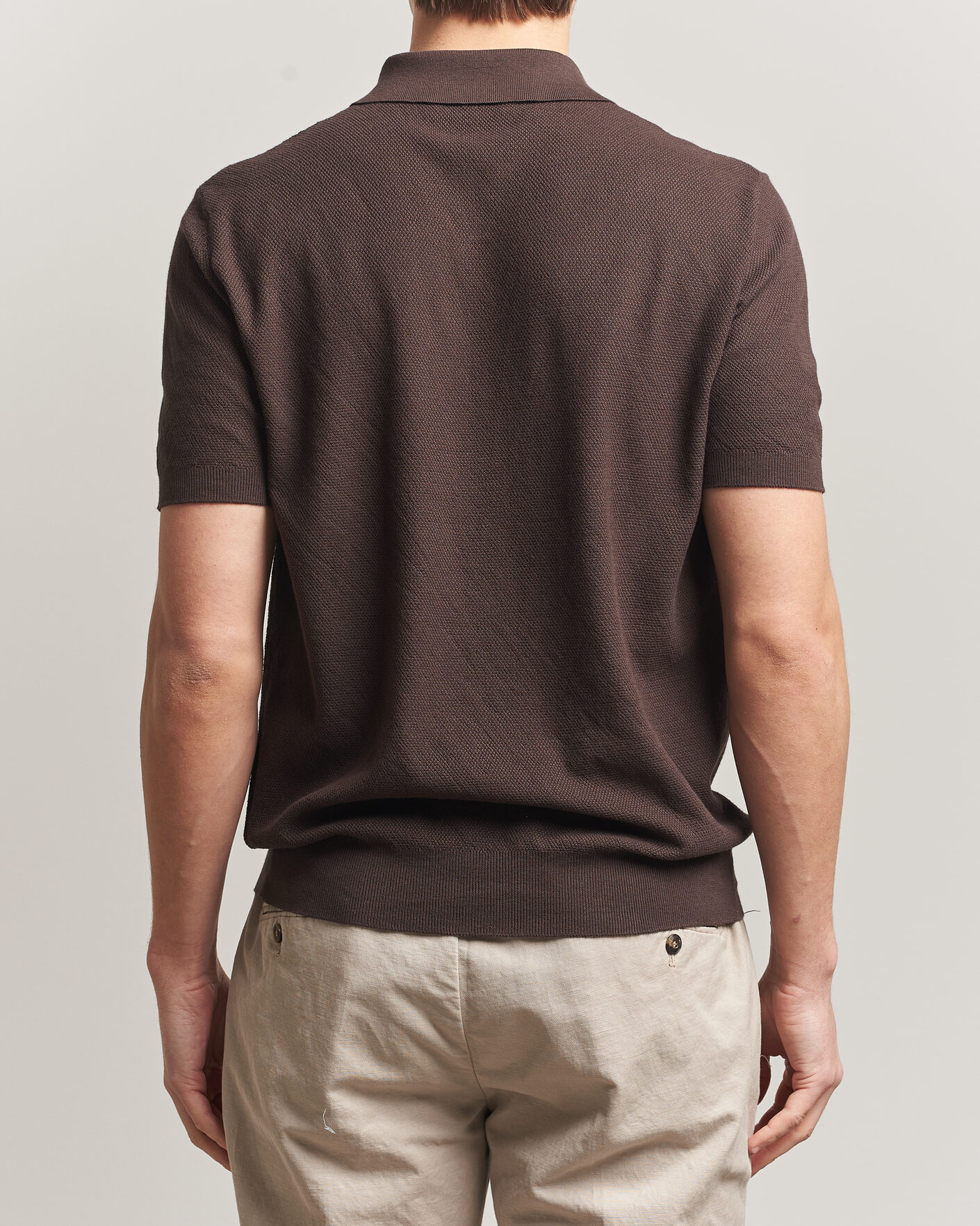 Uomini | Polo | Boglioli | Short Sleeve Polo Piquet Brown
