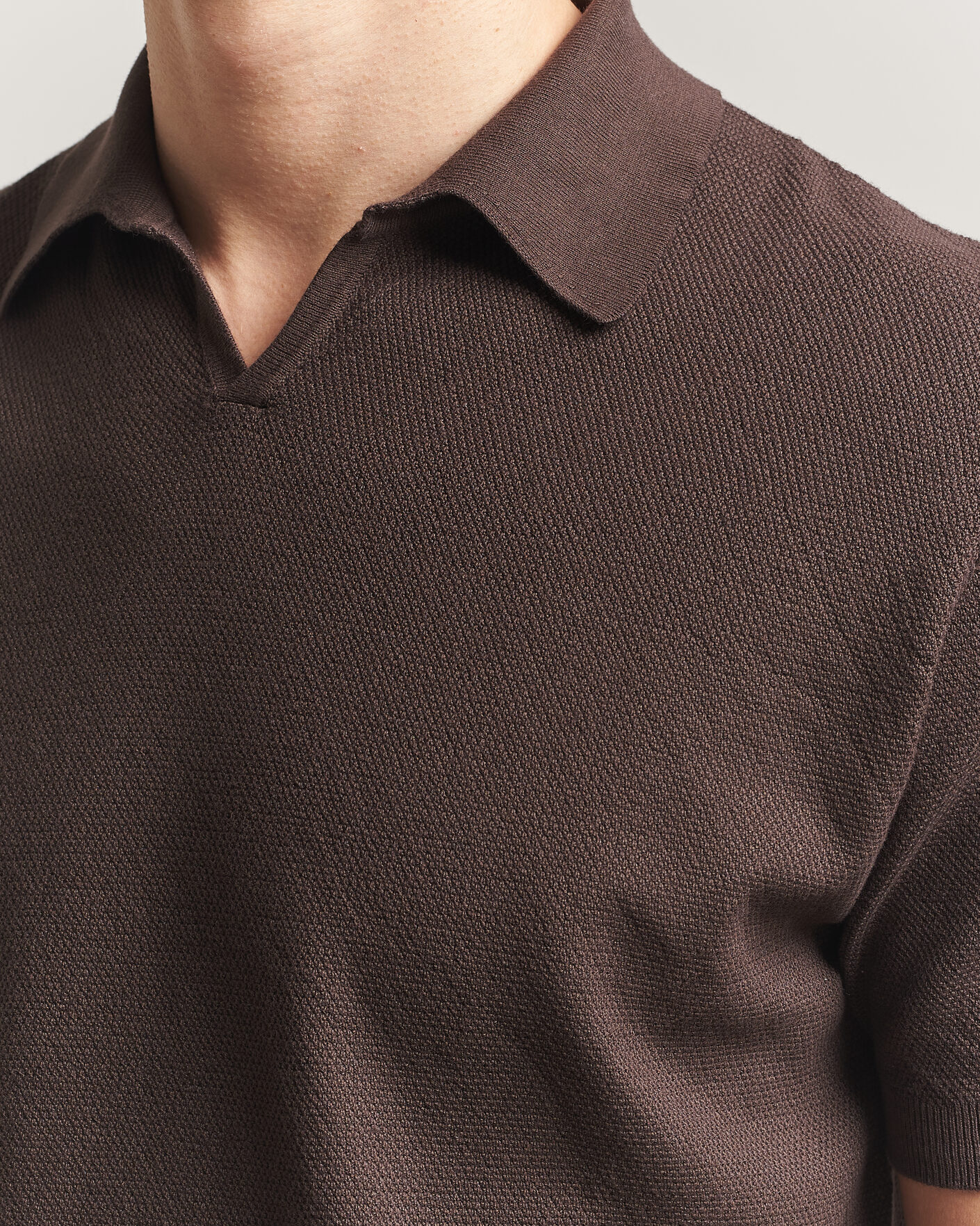 Uomini | Polo | Boglioli | Short Sleeve Polo Piquet Brown
