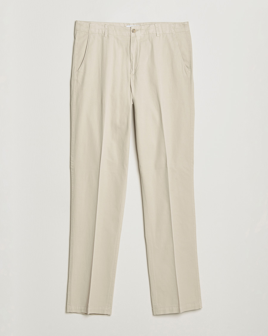 Uomini | Pantaloni | Boglioli | Regular Fit Cotton Chinos Beige