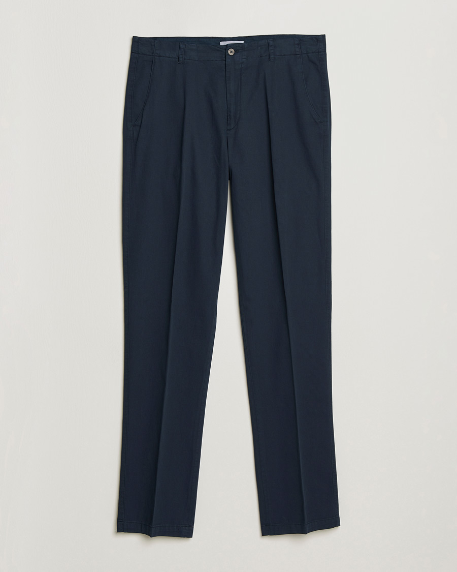 Uomini | Pantaloni | Boglioli | Regular Fit Cotton Chinos Navy