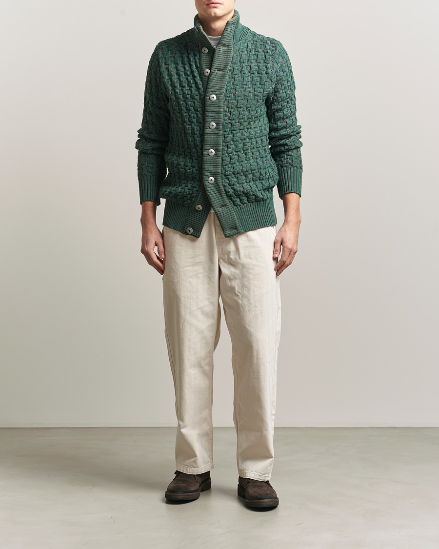 Uomini | Maglieria | S.N.S. Herning | Stark Cardigan Machine Green