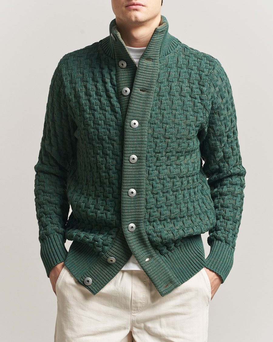 Uomini | Maglieria | S.N.S. Herning | Stark Cardigan Machine Green