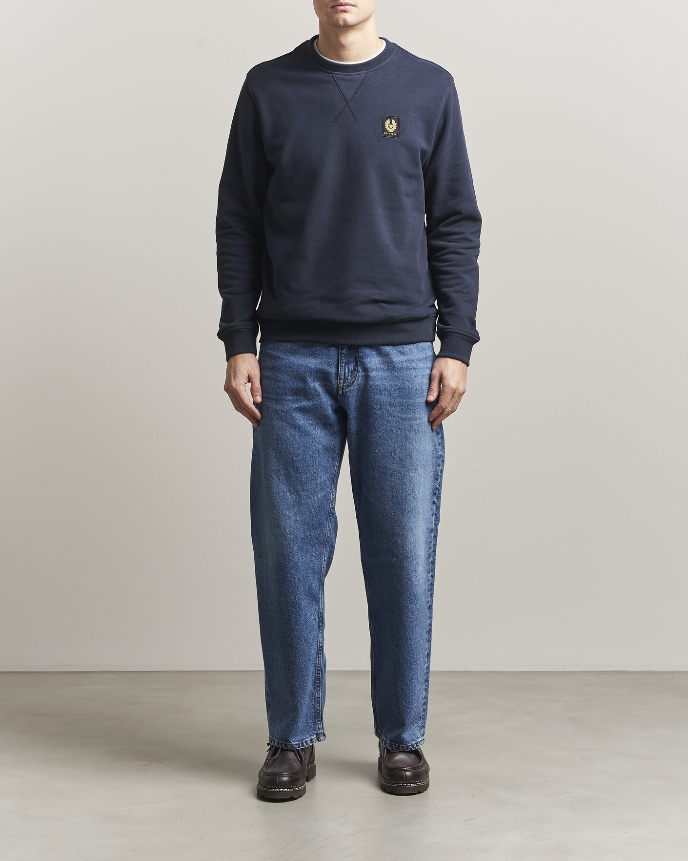 Uomini | Maglieria | Belstaff | Signature Crew Neck Sweatshirt Dark Ink