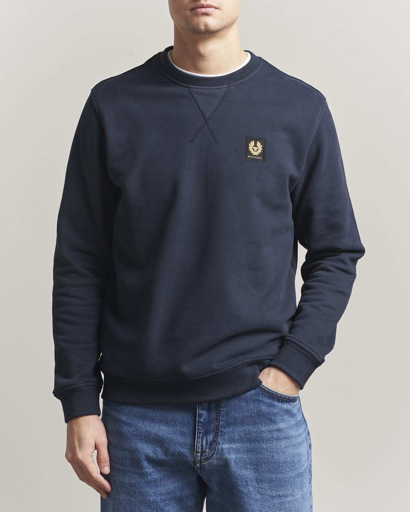 Uomini | Maglieria | Belstaff | Signature Crew Neck Sweatshirt Dark Ink