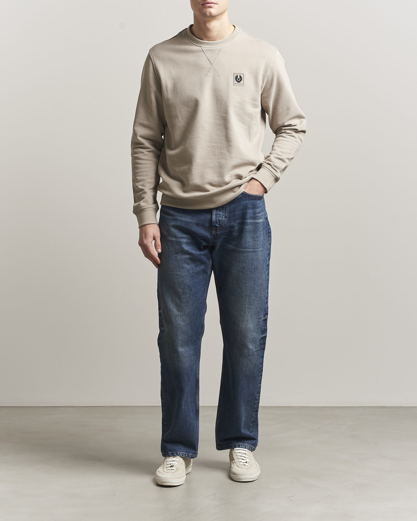 Uomini | Maglieria | Belstaff | Signature Crew Neck Sweatshirt Dark Sand