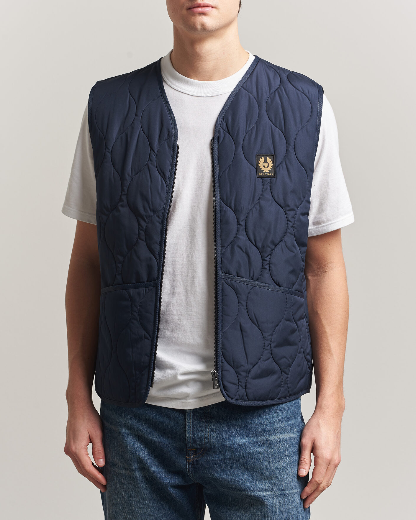 Uomini | Gilet | Belstaff | Base Gilet Dark Ink
