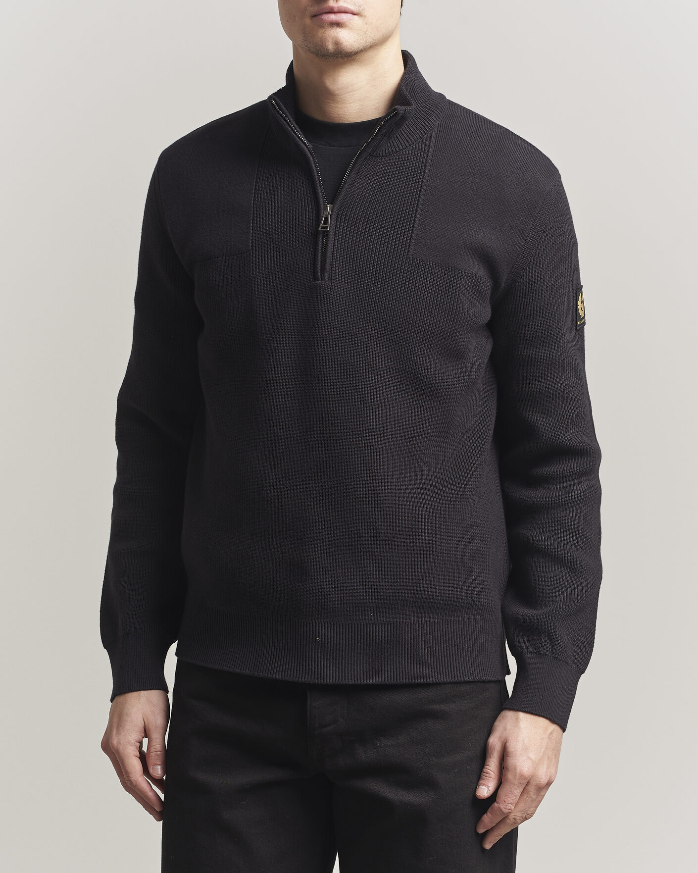 Uomini | Maglieria | Belstaff | Commander Half Zip Black