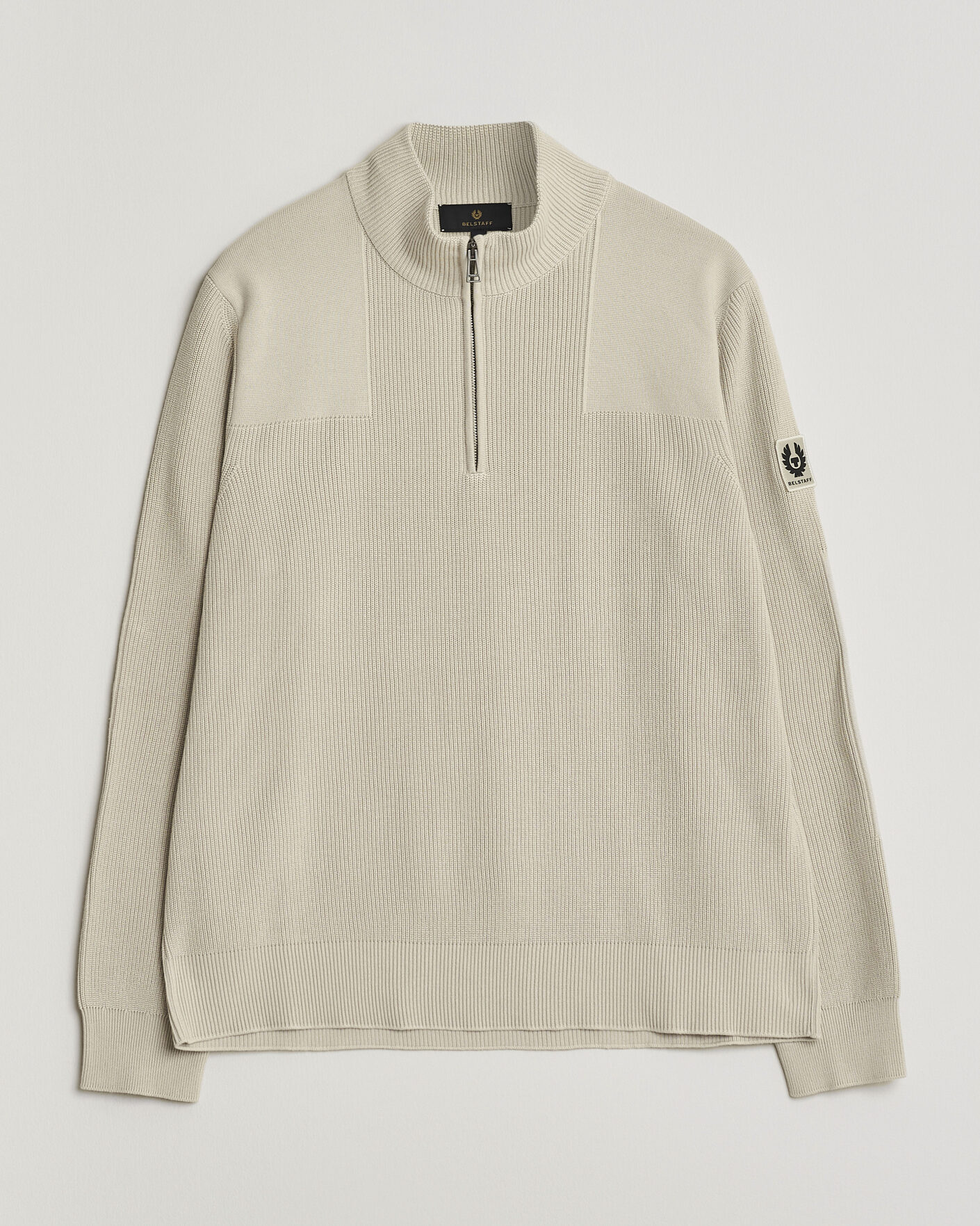 Uomini | Maglieria | Belstaff | Commander Half Zip Silver Birch