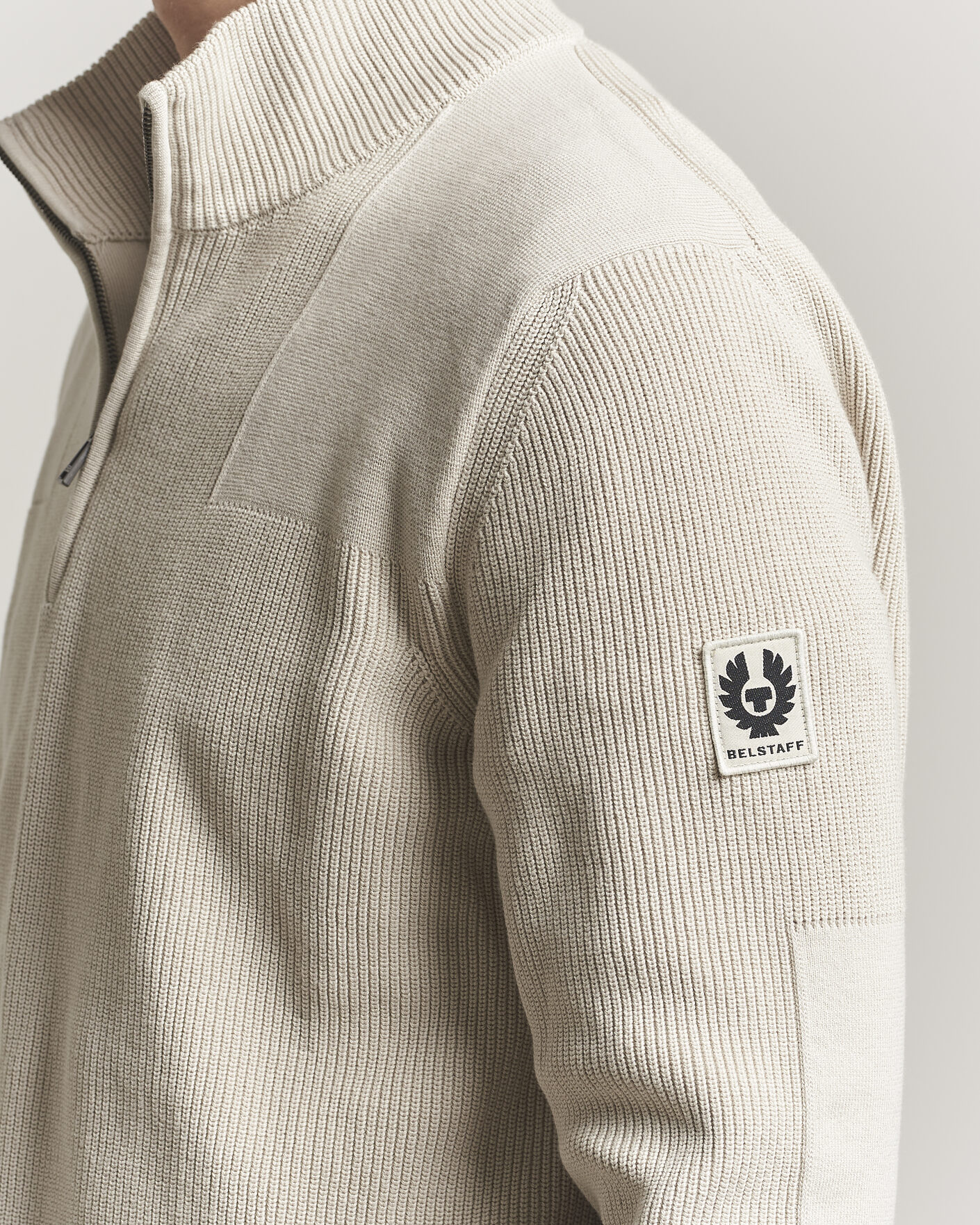 Uomini | Maglieria | Belstaff | Commander Half Zip Silver Birch