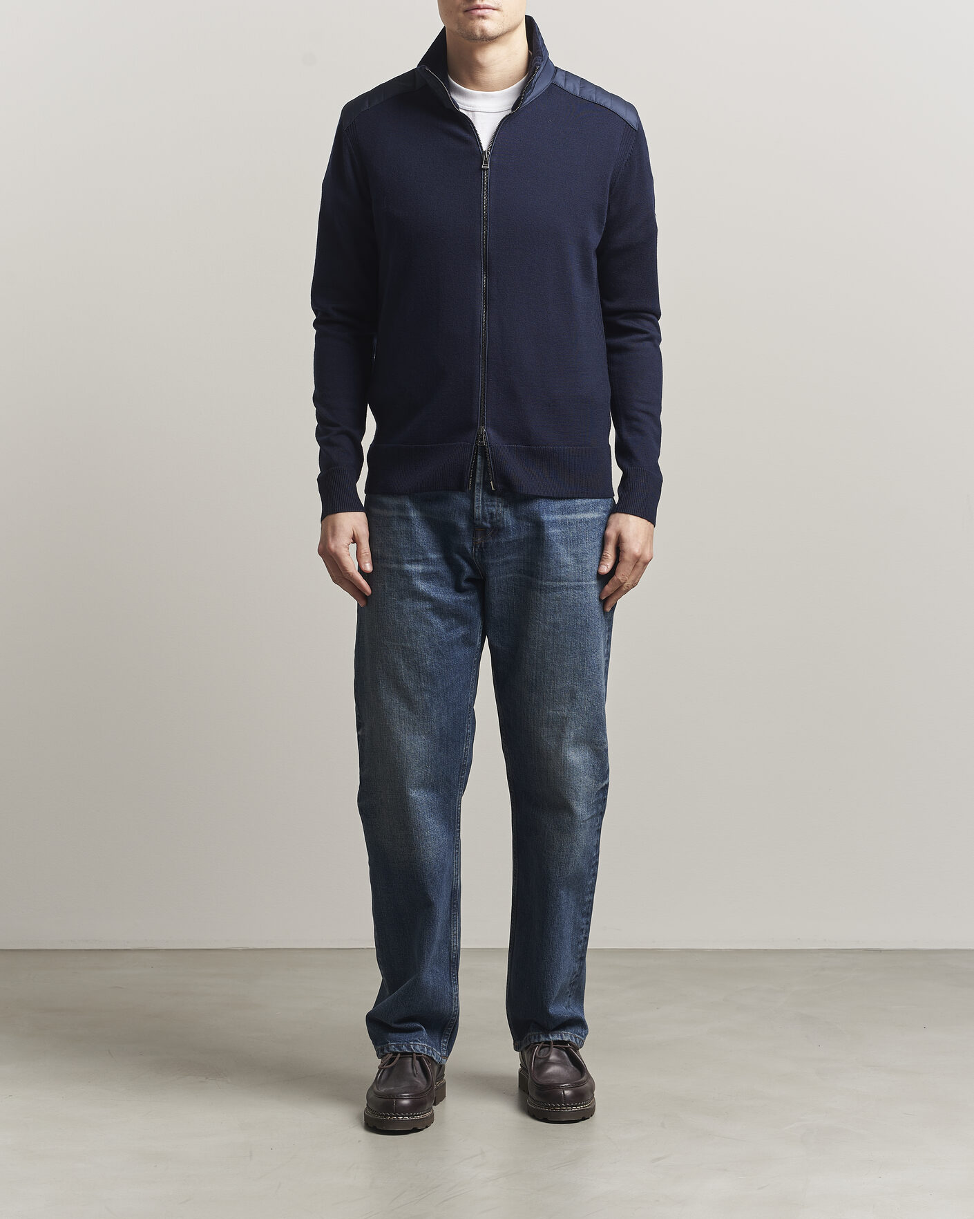 Uomini | Maglieria | Belstaff | Kelby Knitted Full Zip Dark Ink