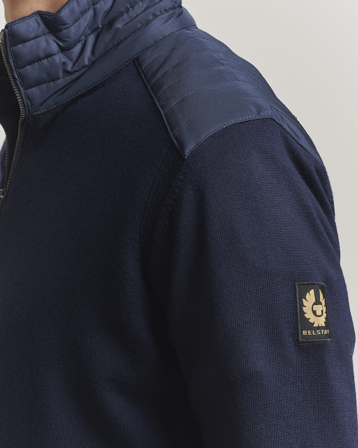 Uomini | Maglieria | Belstaff | Kelby Knitted Full Zip Dark Ink