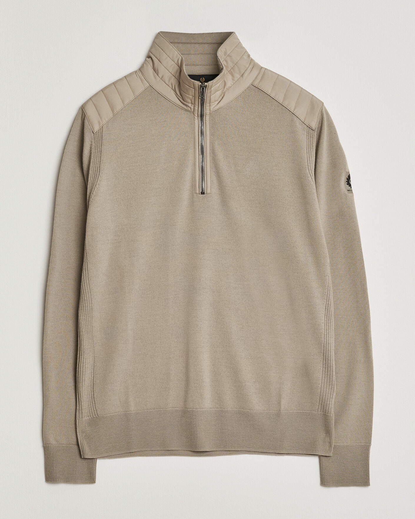 Uomini | Maglieria | Belstaff | Klimington Knitted Half Zip Dark Sand
