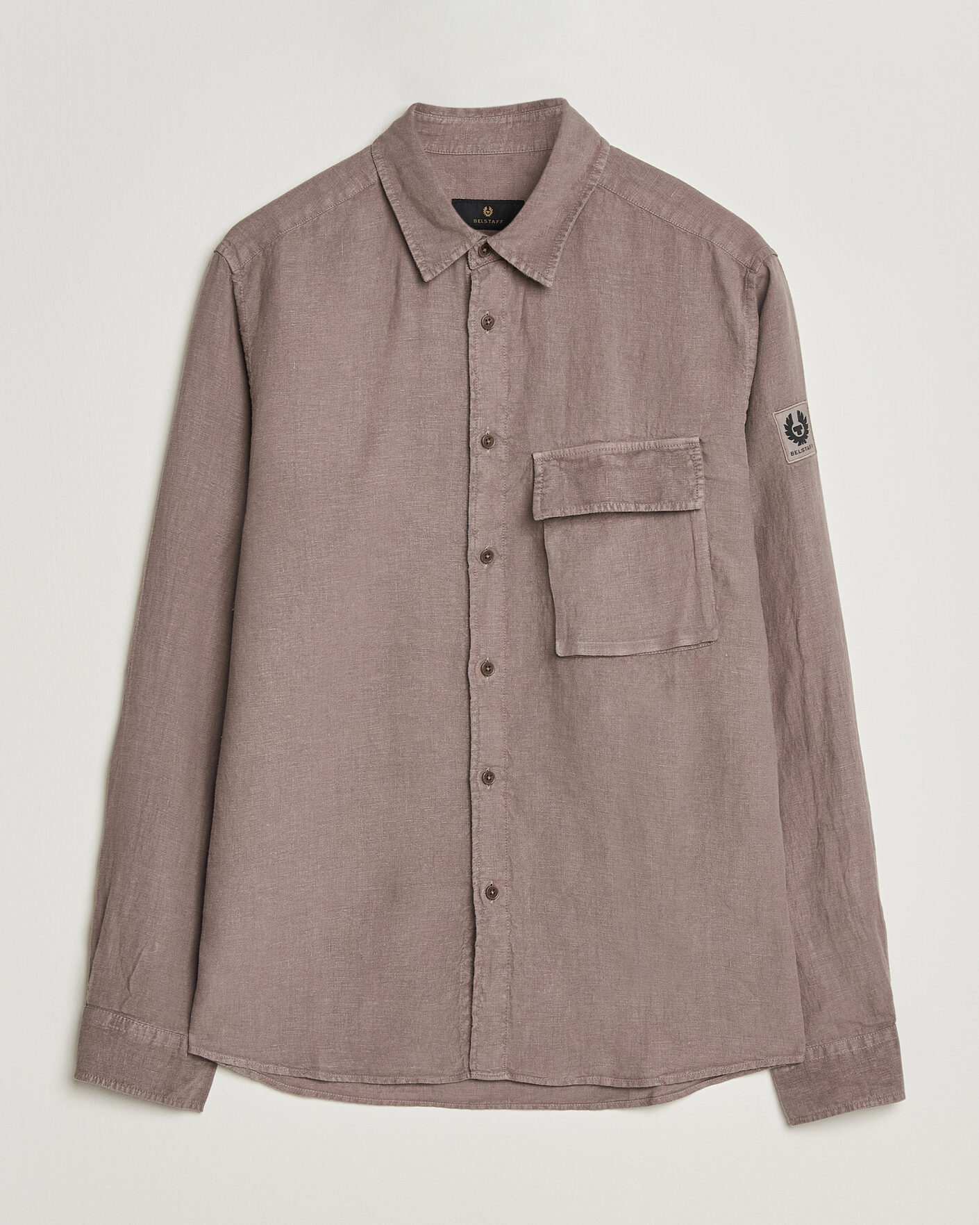 Uomini | Camicie | Belstaff | Scale Linen Shirt Asphalt 