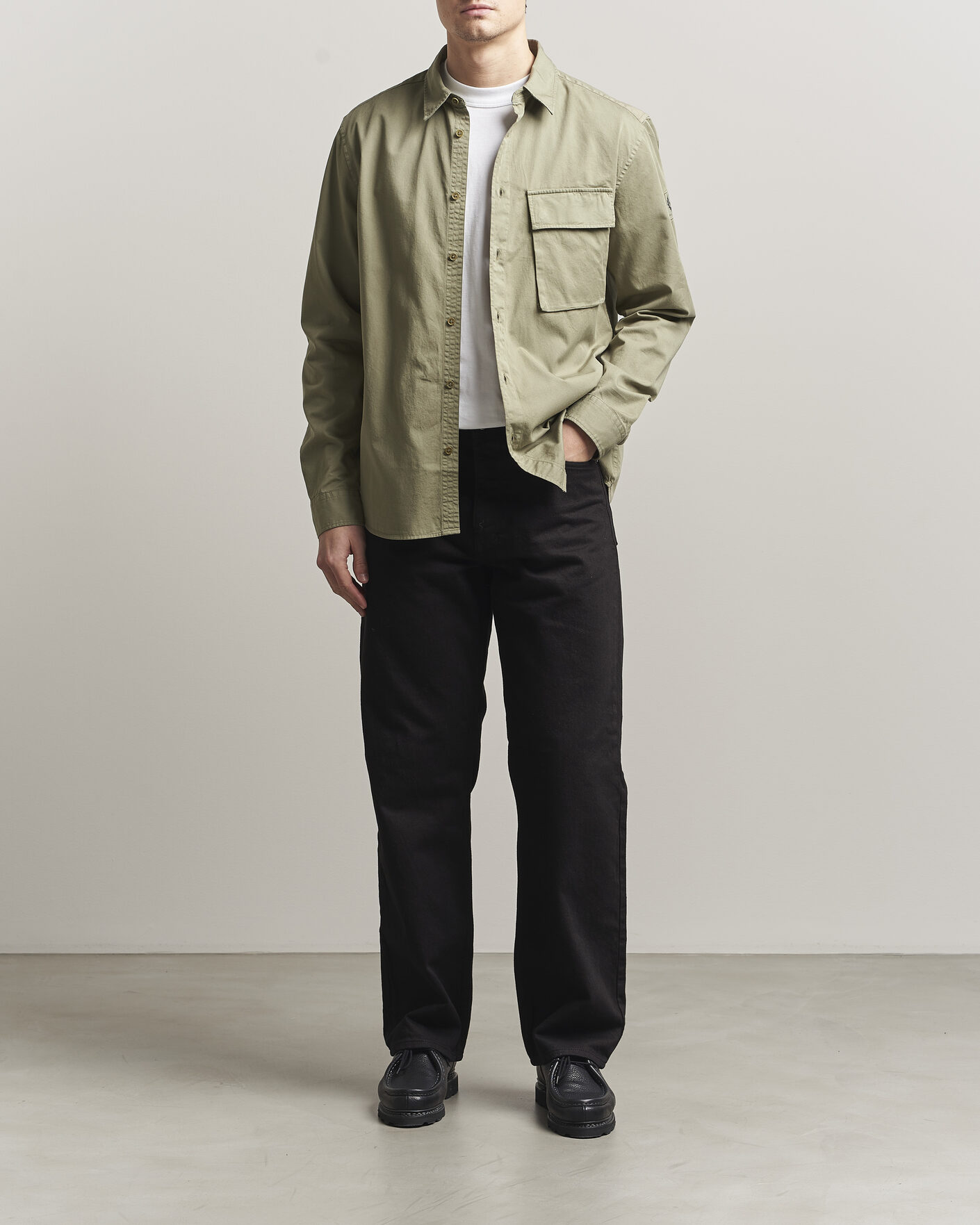 Uomini | Camicie | Belstaff | Scale Pocket Shirt Fatigue Green