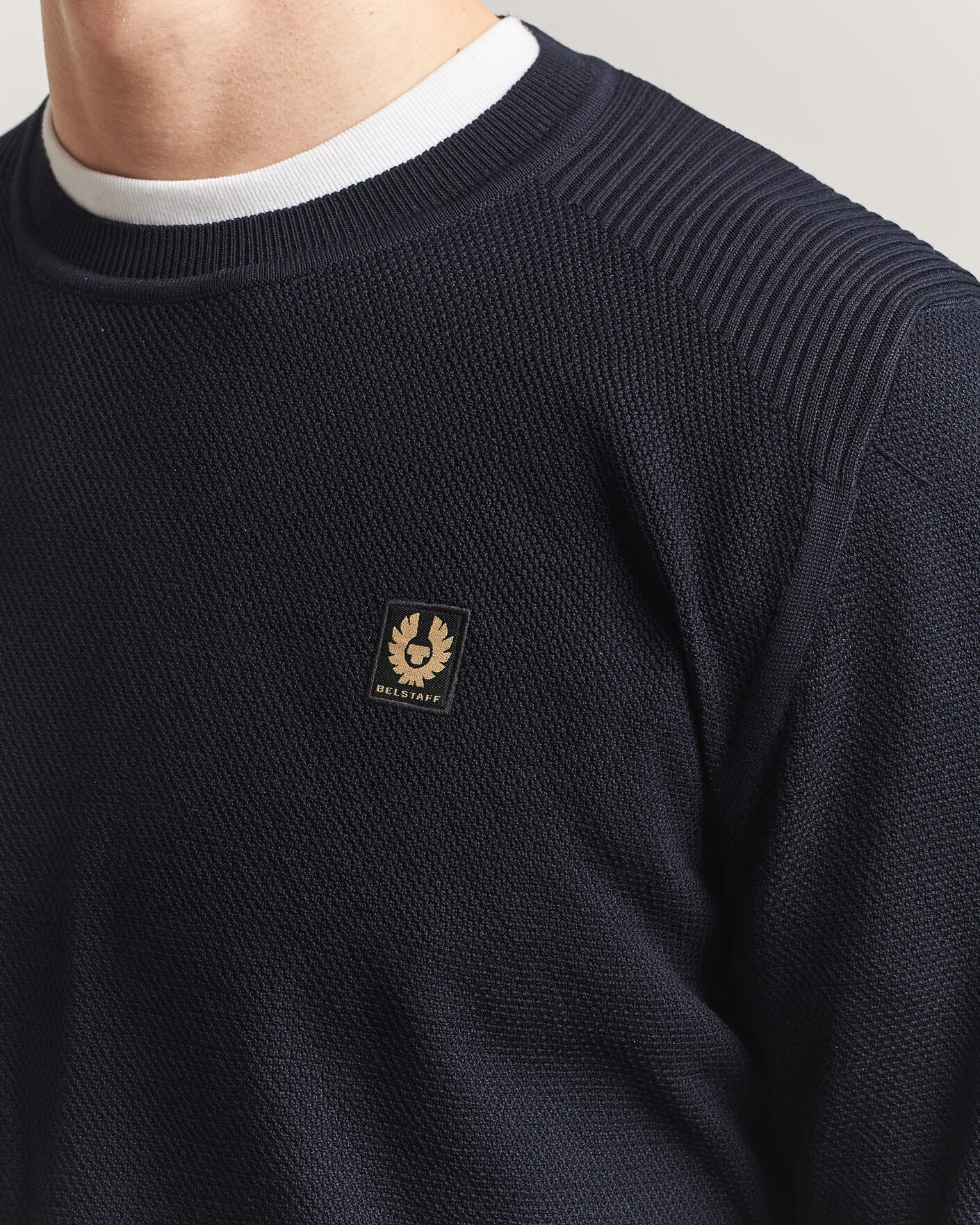 Uomini | Maglieria | Belstaff | Coast Knitted Crew Neck Dark Ink