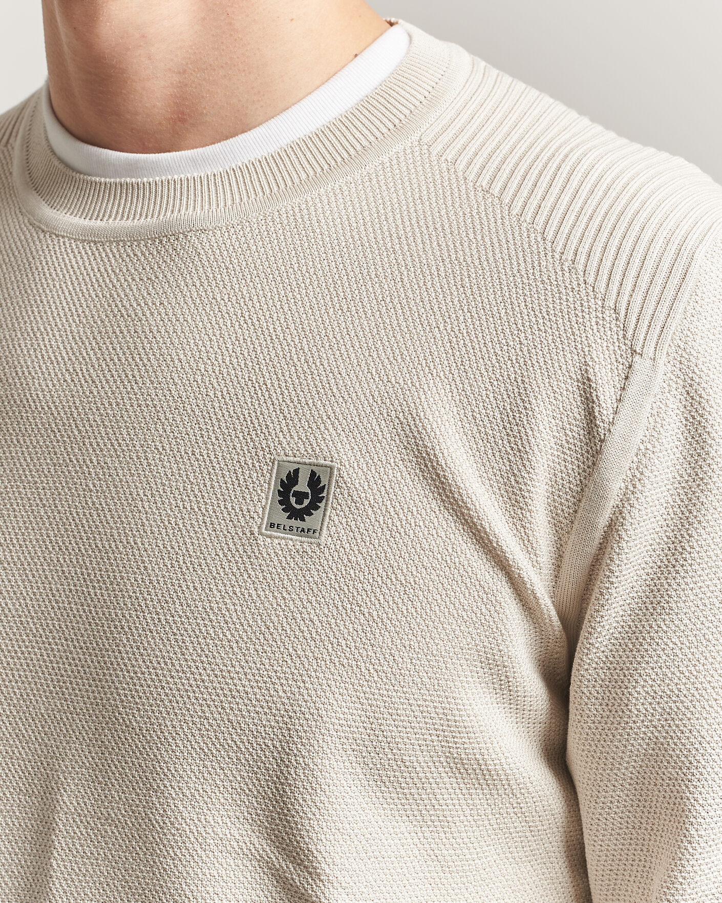 Uomini | Maglieria | Belstaff | Coast Knitted Crew Neck Silver Birch