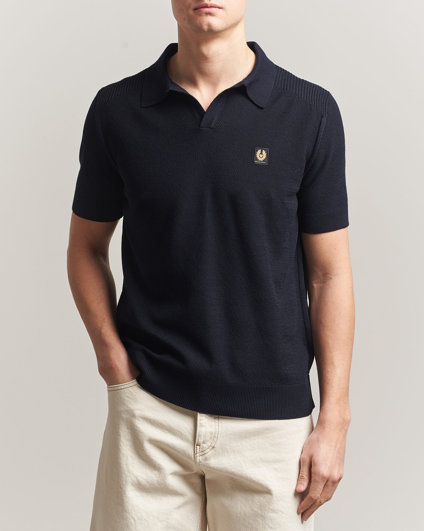 Uomini | Polo | Belstaff | Coast Knitted Polo Dark Ink