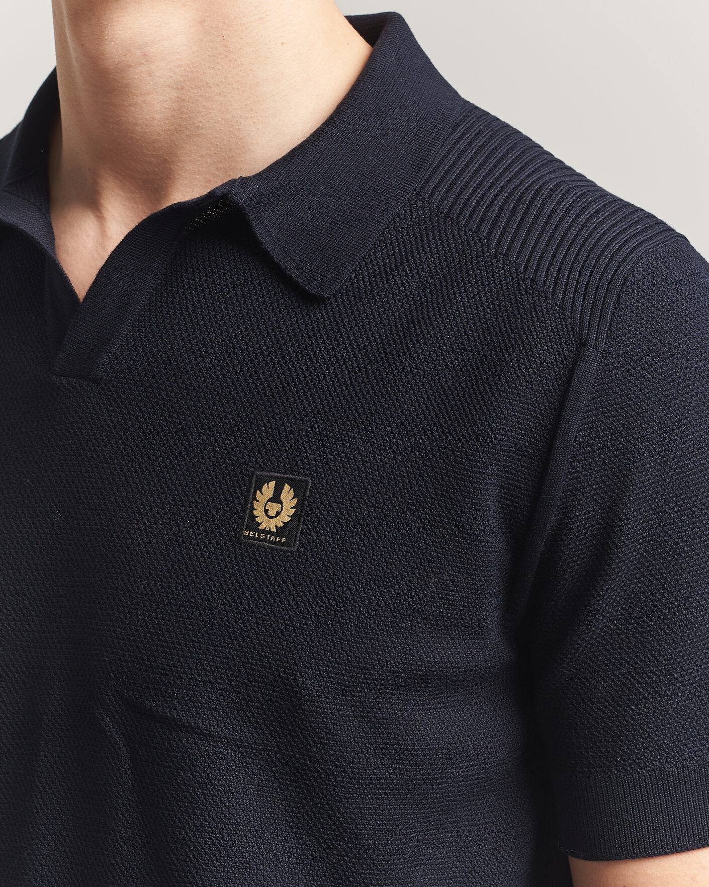 Uomini | Polo | Belstaff | Coast Knitted Polo Dark Ink