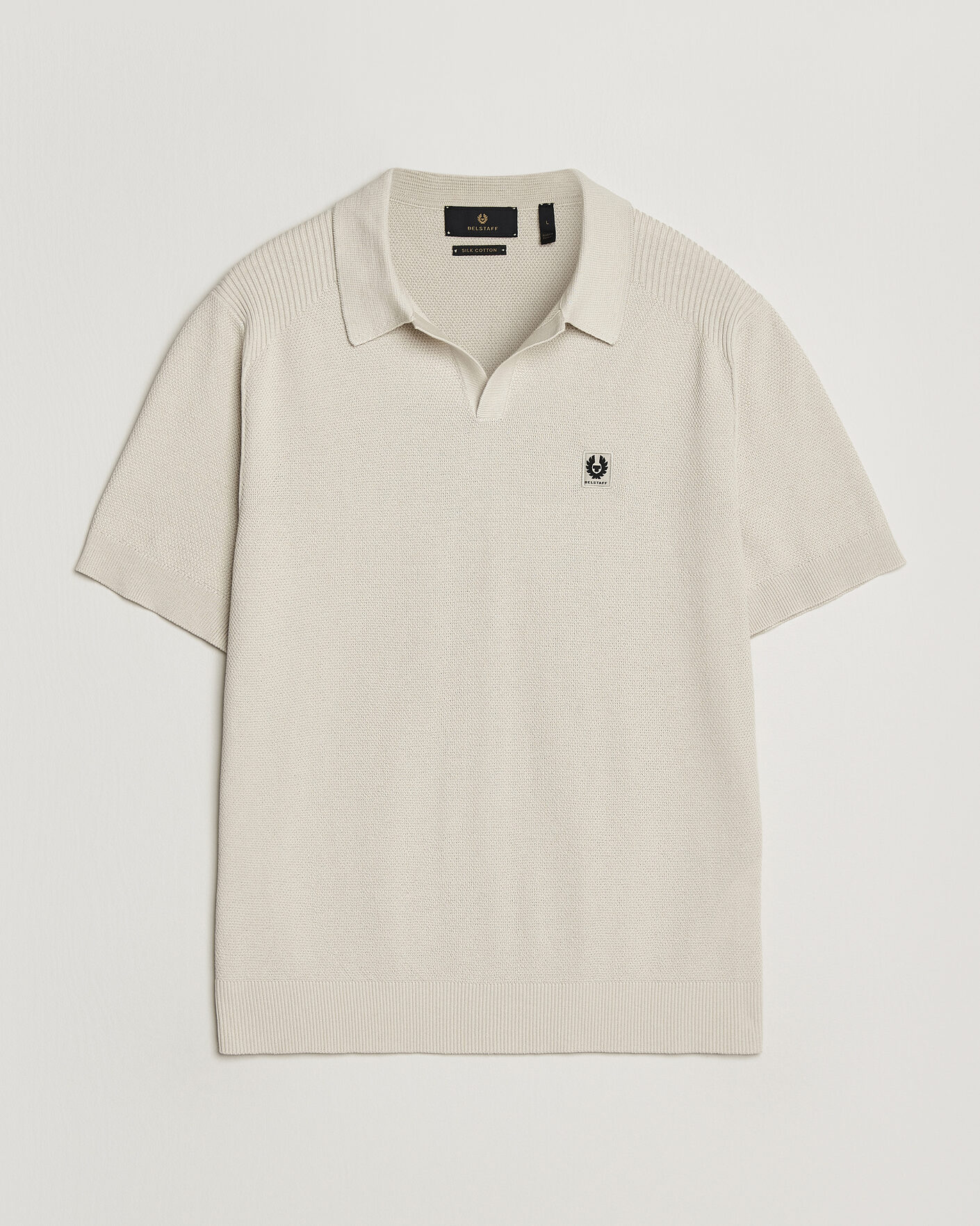 Uomini | Polo | Belstaff | Coast Knitted Polo Silver Birch