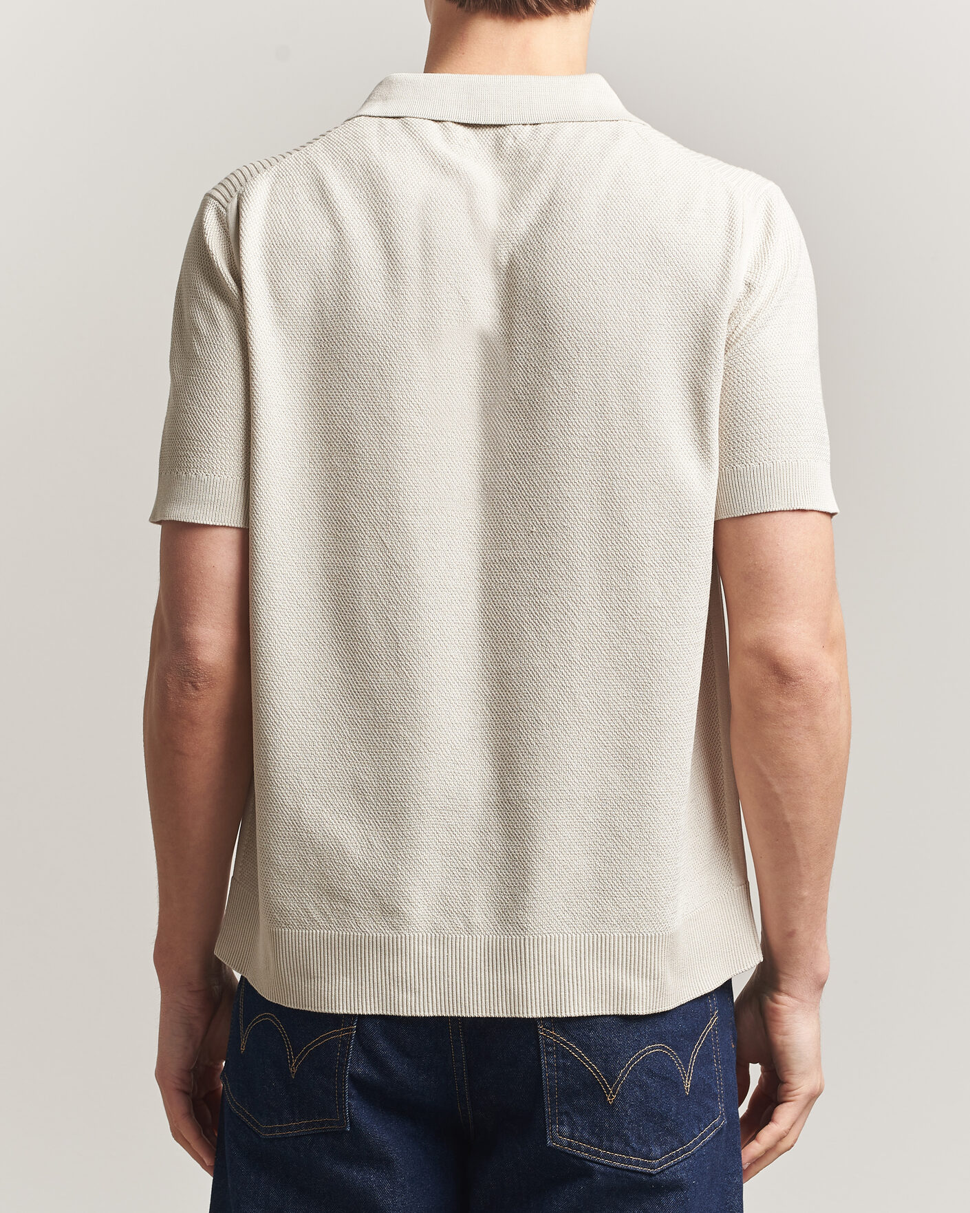 Uomini | Polo | Belstaff | Coast Knitted Polo Silver Birch