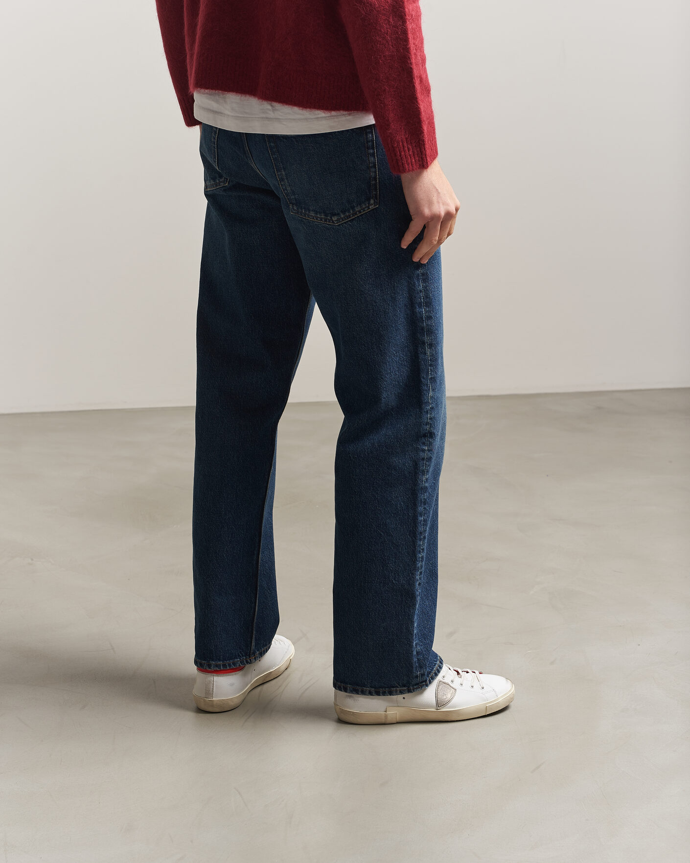 Uomini | Sneakers | Philippe Model | PRSX Low Top Canvas Mix Sneaker White/Red