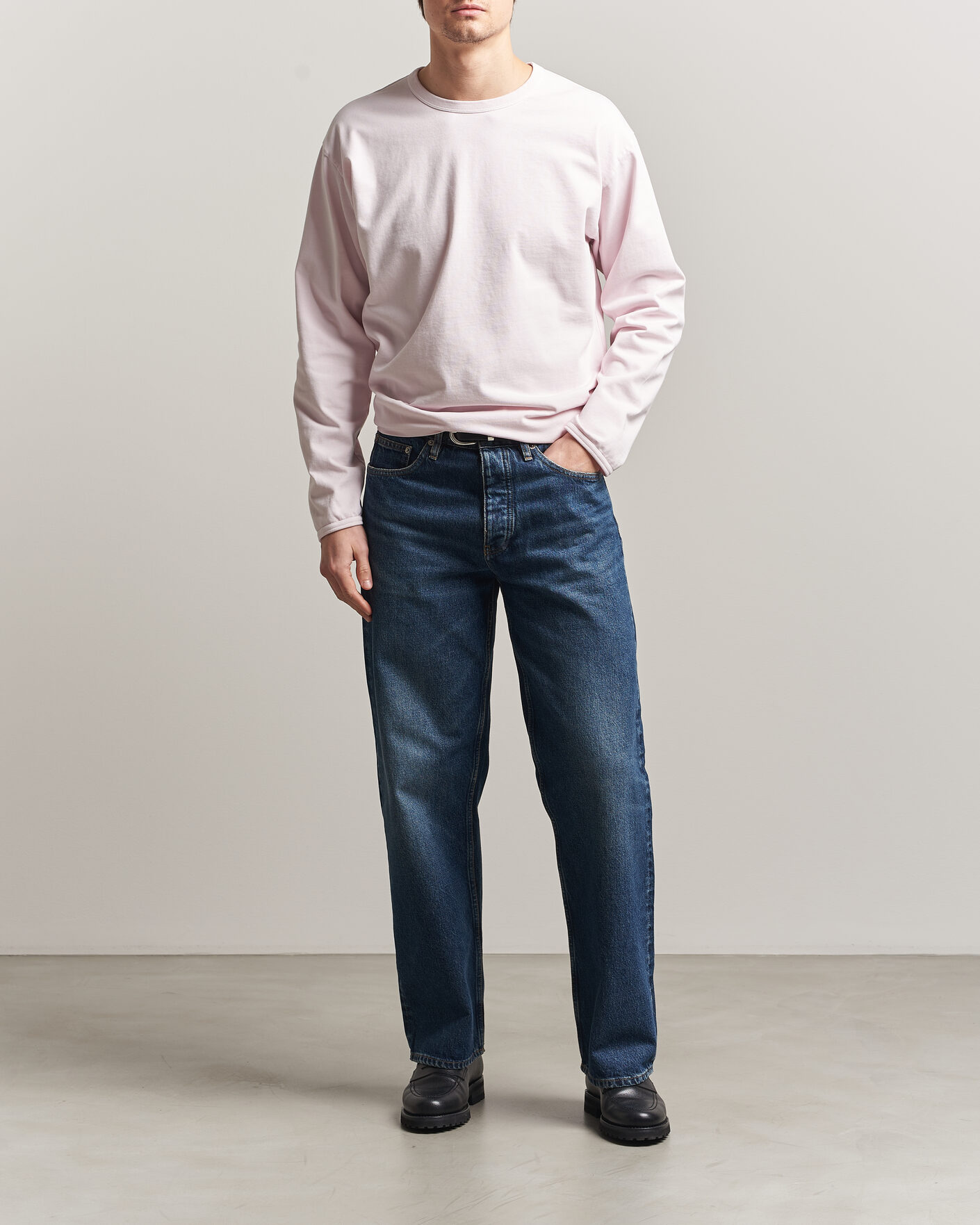 Uomini | T-shirt | Sunflower | Heavy Jersey Long Sleeve T-Shirt Pink