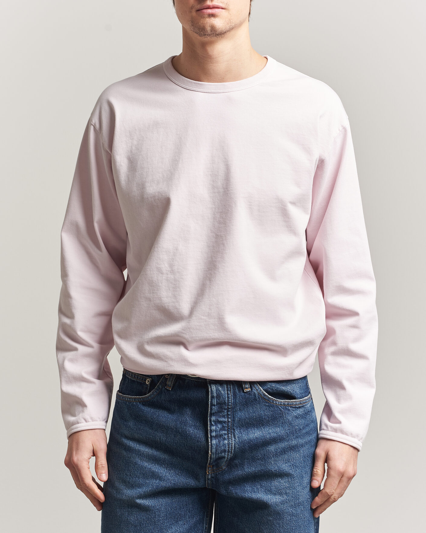 Uomini | T-shirt | Sunflower | Heavy Jersey Long Sleeve T-Shirt Pink