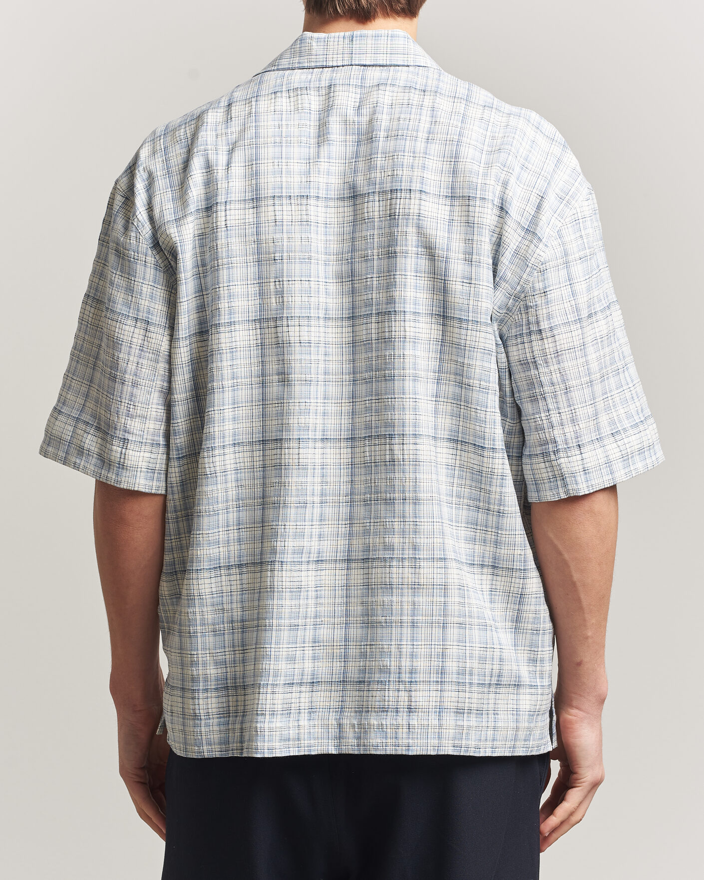 Uomini | Camicie | Sunflower | Adam Short Sleeve Shirt Light Blue Check
