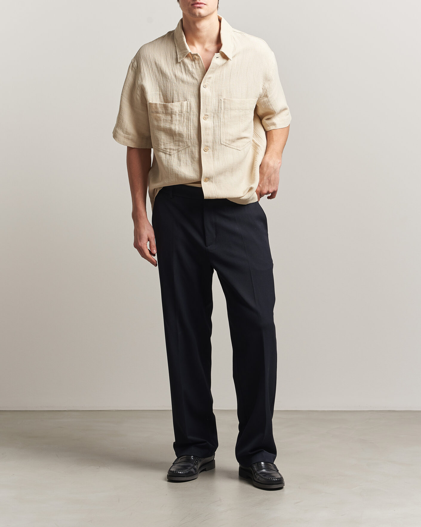 Uomini | Camicie | Sunflower | Adam Short Sleeve Shirt Off White