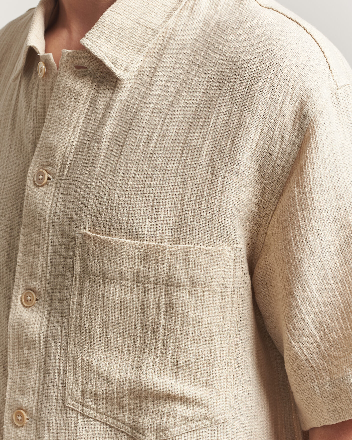 Uomini | Camicie | Sunflower | Adam Short Sleeve Shirt Off White