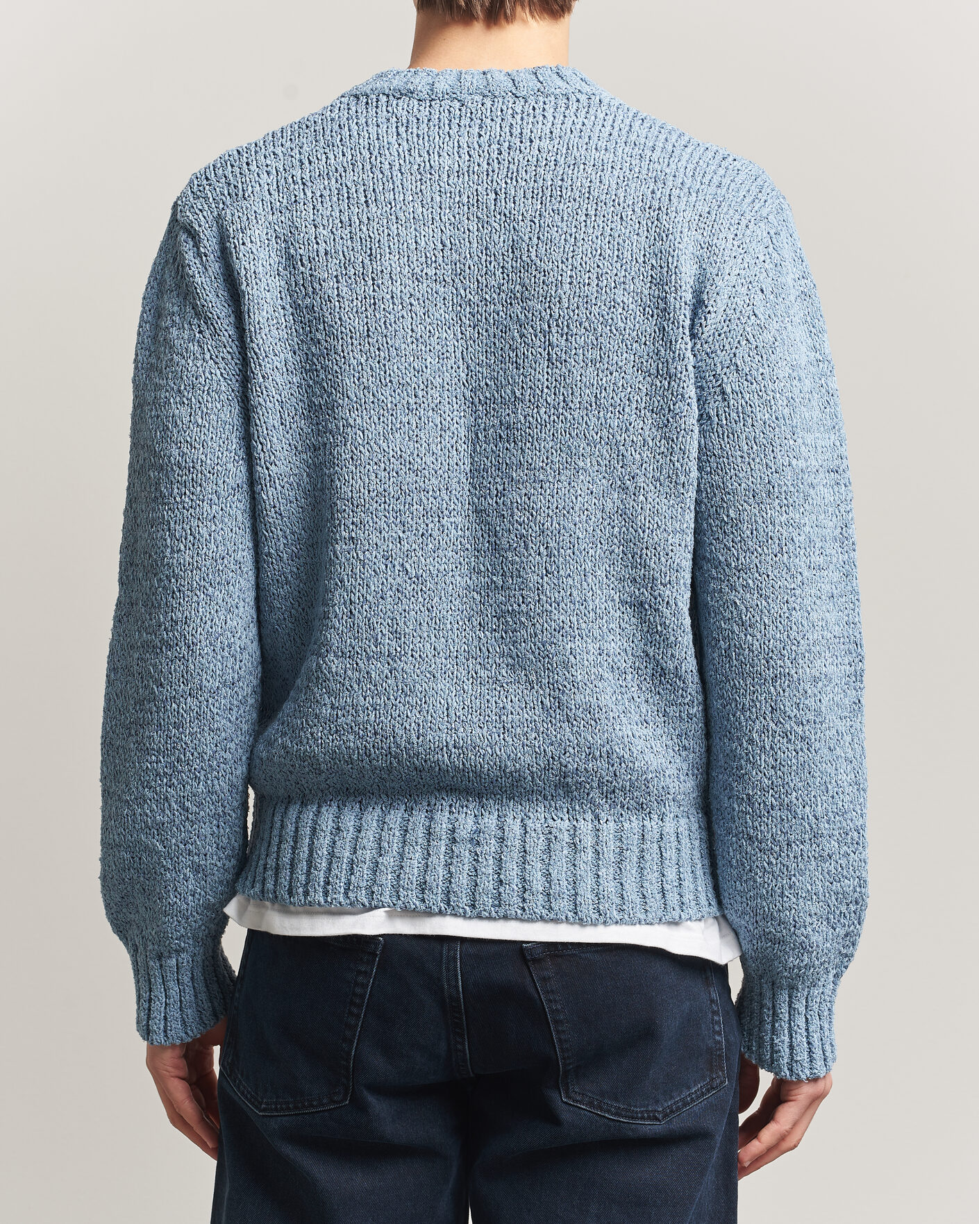 Uomini | Maglieria | Sunflower | Frederik Cotton Blend Sweater Light Blue