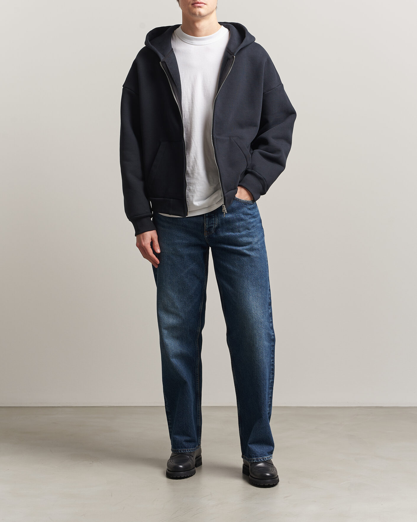 Uomini | Maglieria | Sunflower | Hooded Sweat Jacket Black